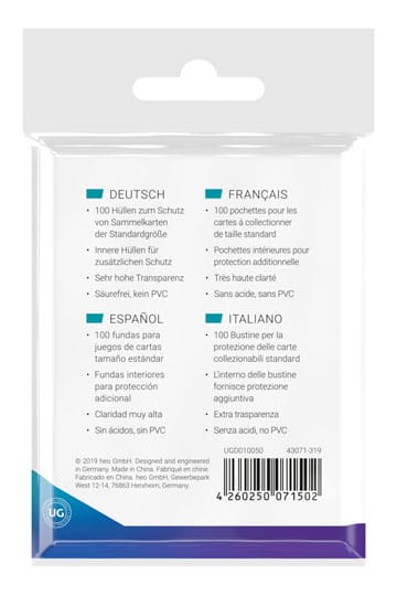 Ultimate Guard Precise-Fit Kartenhüllen Standard Size Transparent (100)