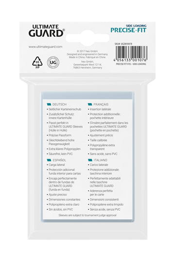 Ultimate Guard Precise-Fit Kartenhüllen Side-Loading Standard Size Transparent (100)