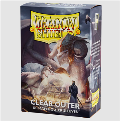 DRAGON SHIELD Standard Size Matte Clear Outer Sleeves (100)